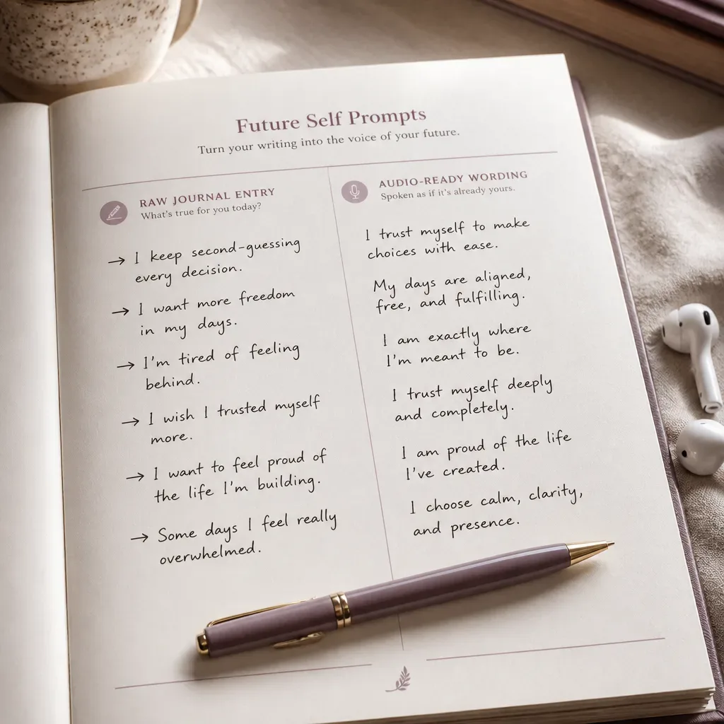 Journal lines rewritten into audio script